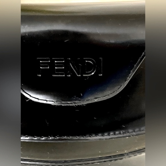 Fendi Sunglasses Case, Black, Has Velvet Fendi design inside. - Picture 8 of 13
